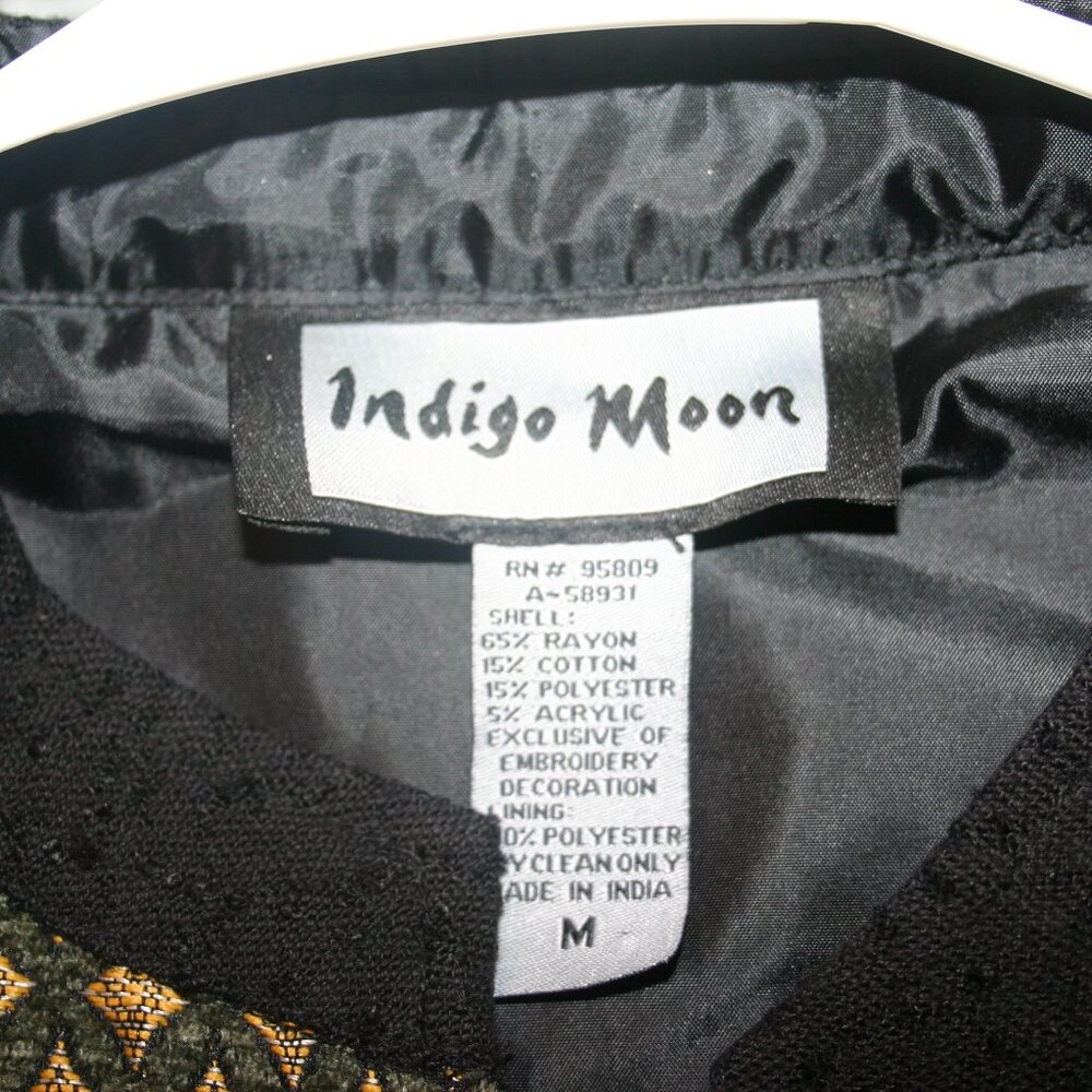 Indigo Moon Multi-Colored Patchwork Tapestry Ladi… - image 6